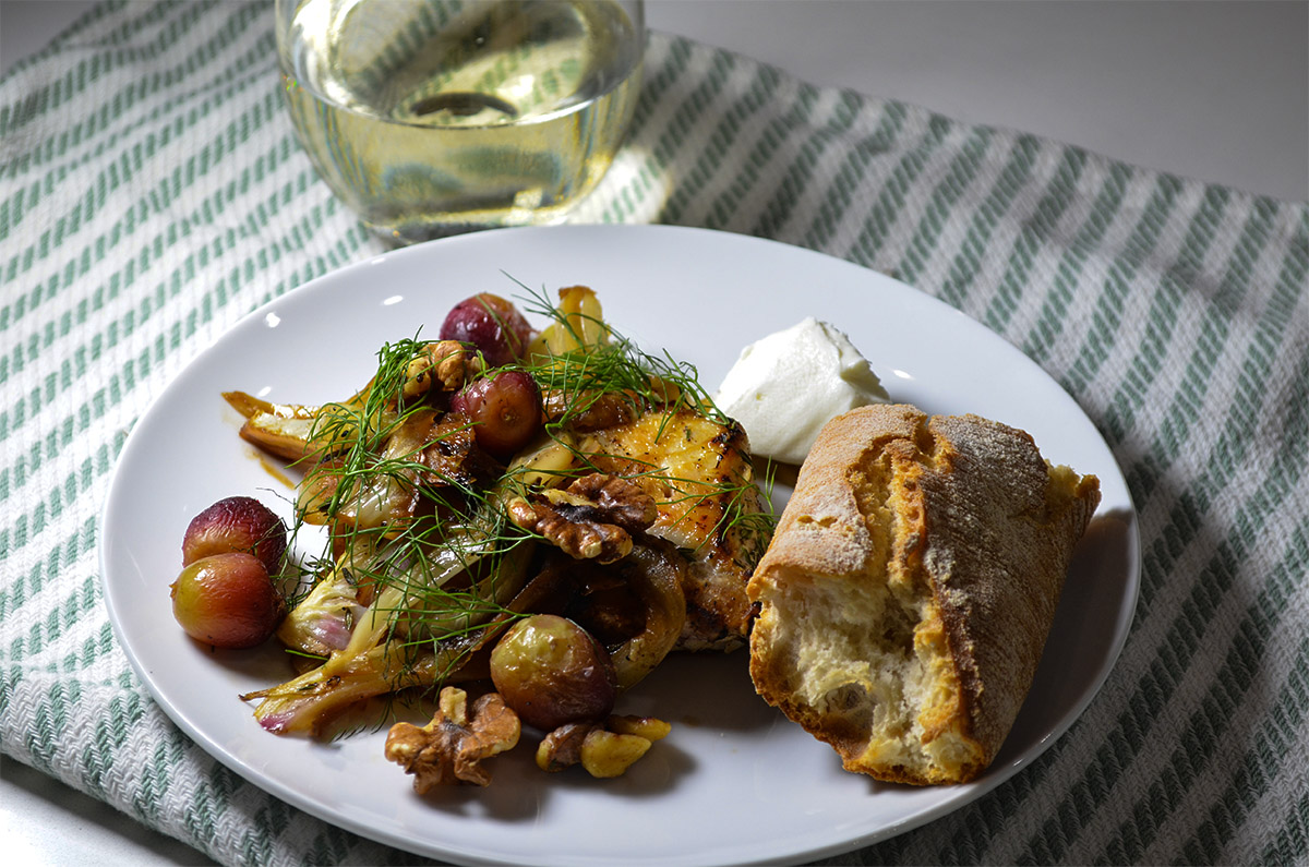 Roasted Grapes and Chicken
