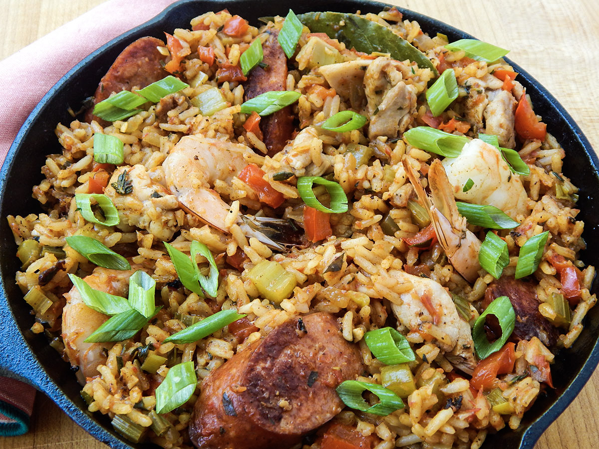 Chicken, Andouille, Shrimp Jambalaya