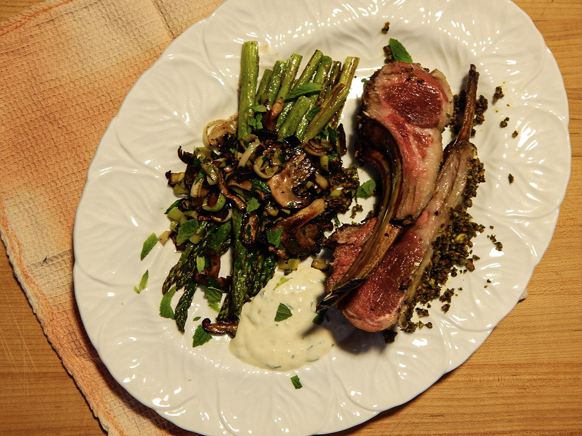 Easter Lamb with Asparagus and Aioli