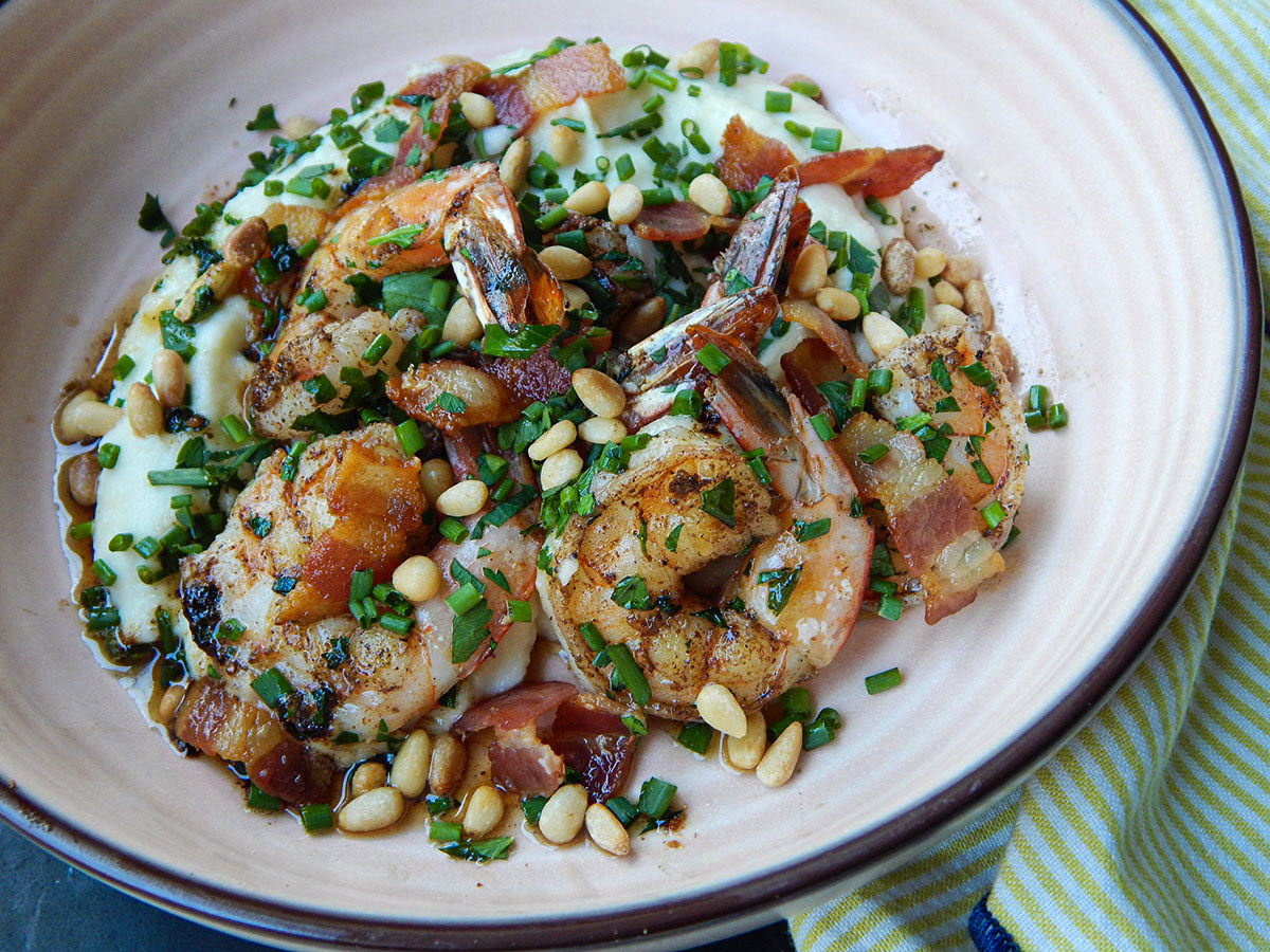 Shrimp and Celery Root Puree