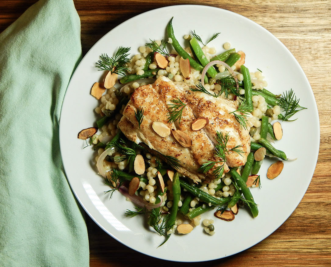 Snapper with Couscous and Greenbeans