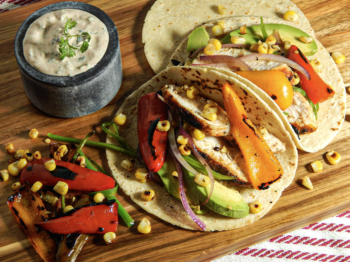 Chicken and Corn Fajitas